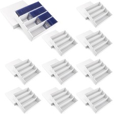 XRACV 10-Pack Toploader Trading Card Storage Box, 4 Row 3200 Count White