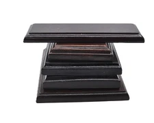 Set of 5 pcs Assorted Sizes Rosewood Display Stands Handmade with Lots of Detail