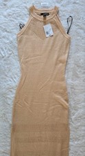 Women's Forever 21 Oatmeal Tan Long Knitted Dress Size Small