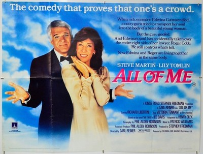 ALL OF ME (1984) Original Cinema Quad Movie Poster - Steve Martin, Lily Tomlin