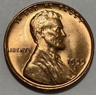 1955 S Uncirculated Red Lincoln Wheat Cent Exact Coin Imaged #LWC435