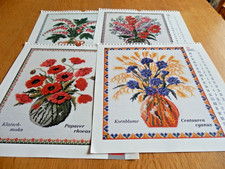 12 Stickvorlagen Kreuzstich: Wunderschöne Blumenmotive