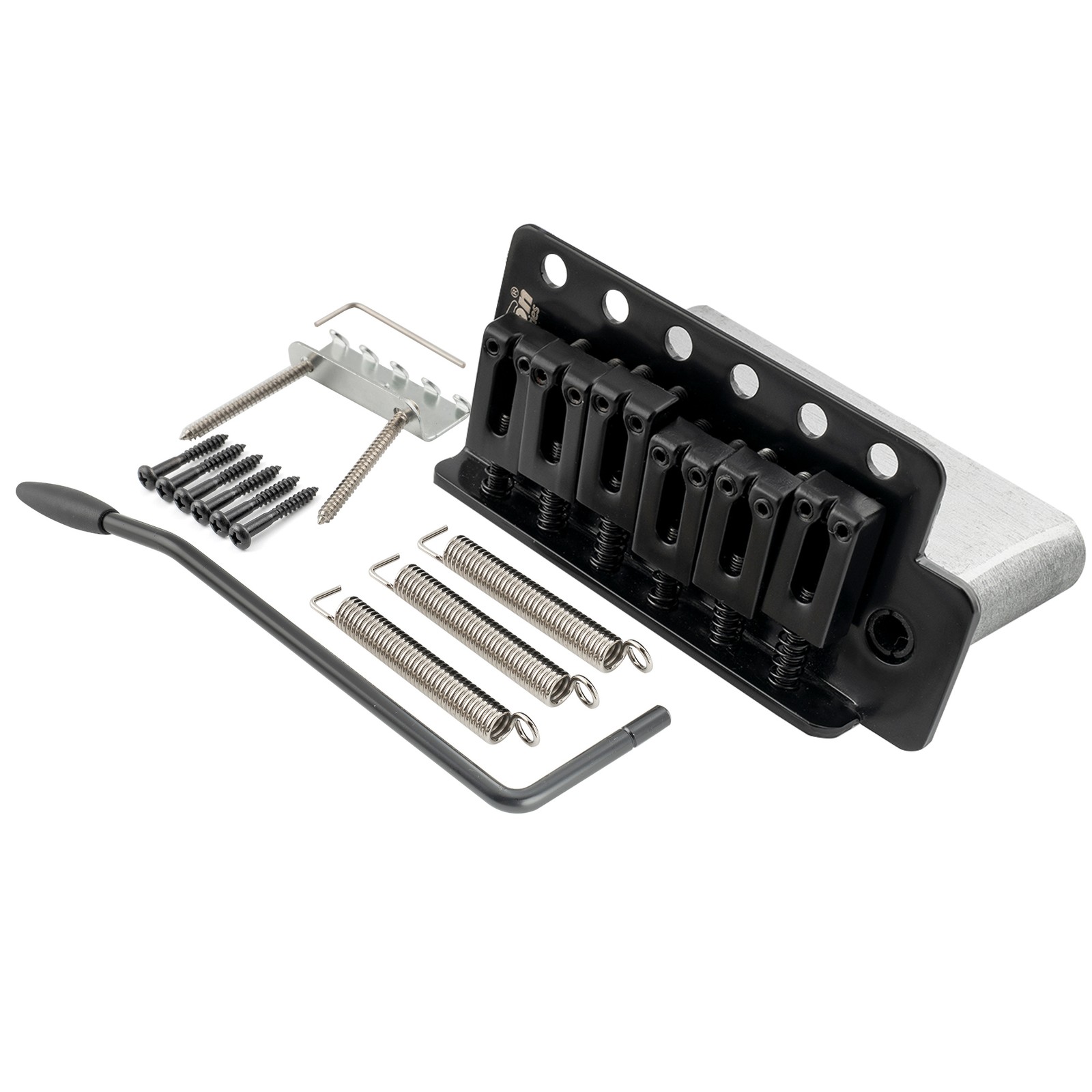 Wilkinson Black 52.5mm 6-Screw Modern Saddle Tremolo Bridge For Strat ST Guitar