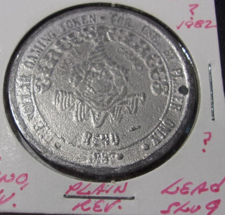 CIRCUS CIRCUS CASINO 1982 LEAD SLUG $1 ONE DOLLAR GAMING SLOT TOKEN Reno NV