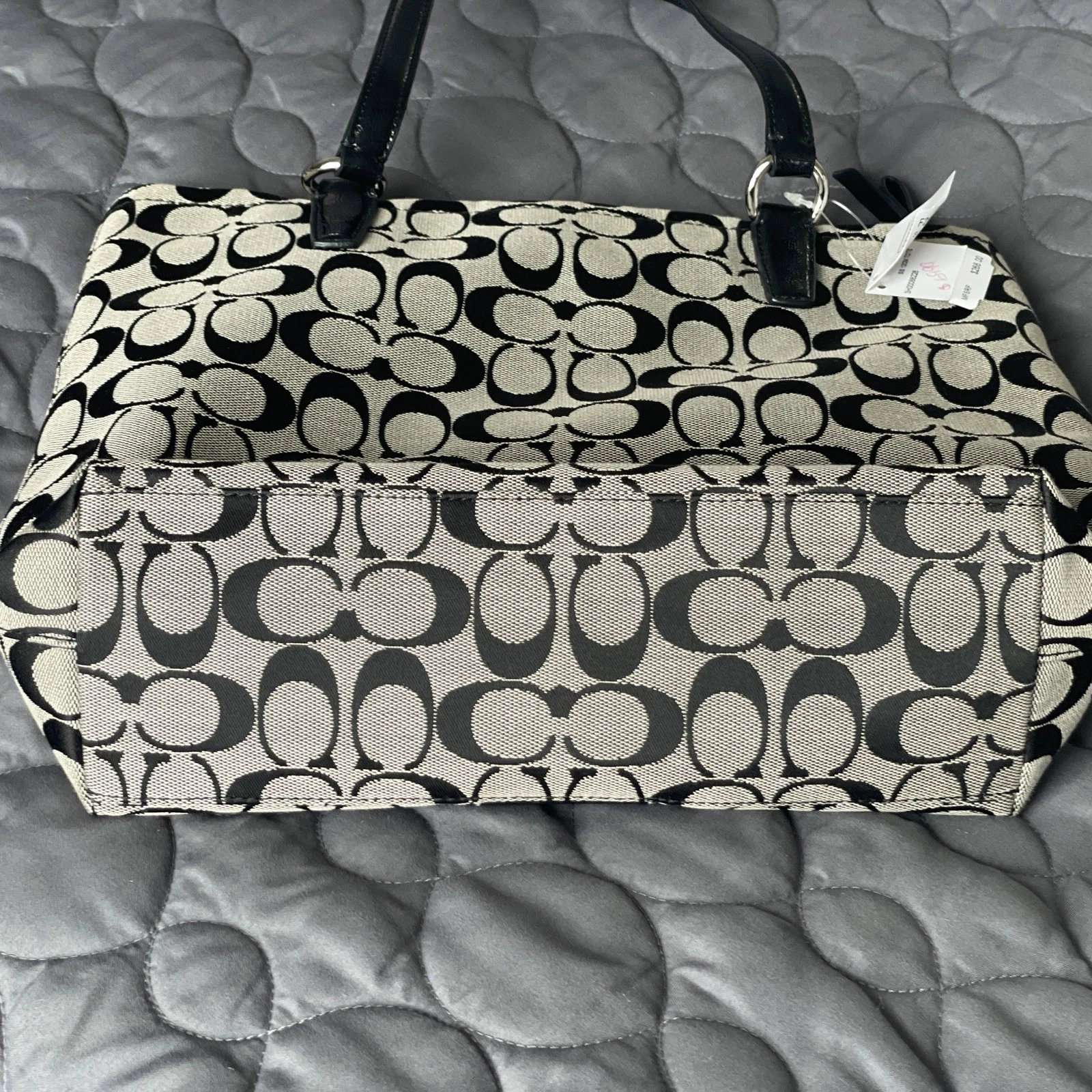 Borsa Coach F28504 nera bianca nuova con etichetta