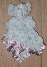 Cloud Island Green Elephant Lovey Security Blanket Fuzz Swirl Plush Target Satin
