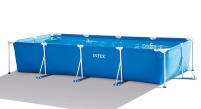 Intex Rectangular Frame Above Ground Pool Set with Pump 14ft 9.25in x 7ft 2 5/8i