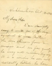 Old Letter Carriage Accident Dad Thrown From Buggy Near Death Ashburnham MA 1912