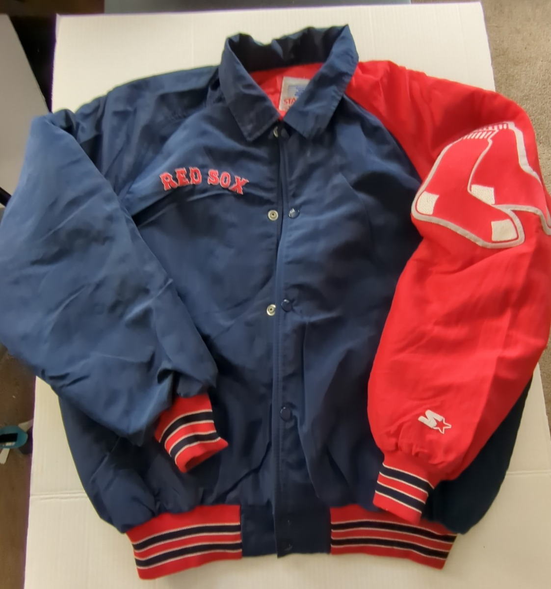 USA製◇ RED SOX レッドソックス STARTER スタジャン L Boston Red Sox Starter Jacket Vintage MLB Authentic Large L USA