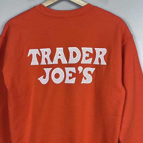 Felpa girocollo pullover arancione uomo Trader Joe's taglia S dipendente, abbigliamento da lavoro - Foto 2 di 11