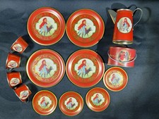 Rare Vintage Tin Tea Set Little Red Riding Hood Near Mint First Edition
