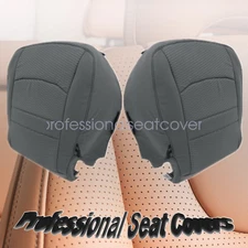 For 2013-18 Dodge Ram 1500 2500 3500 Driver & Passenger Cloth Seat Cover Gray