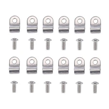 24PC 3/16" Stainless Steel Brake Line Clamp & Screw Street Rod Custom Dune Buggy