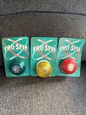 3 Vintage 1980s Pro Spin Yoyo Green Yellow Red Duncan Sales  Promo New/Sealed