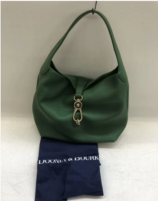 Dooney & Bourke Samba Logo Lock Sac Hobo Satchel Bag Emerald Green w/ Dust Bag