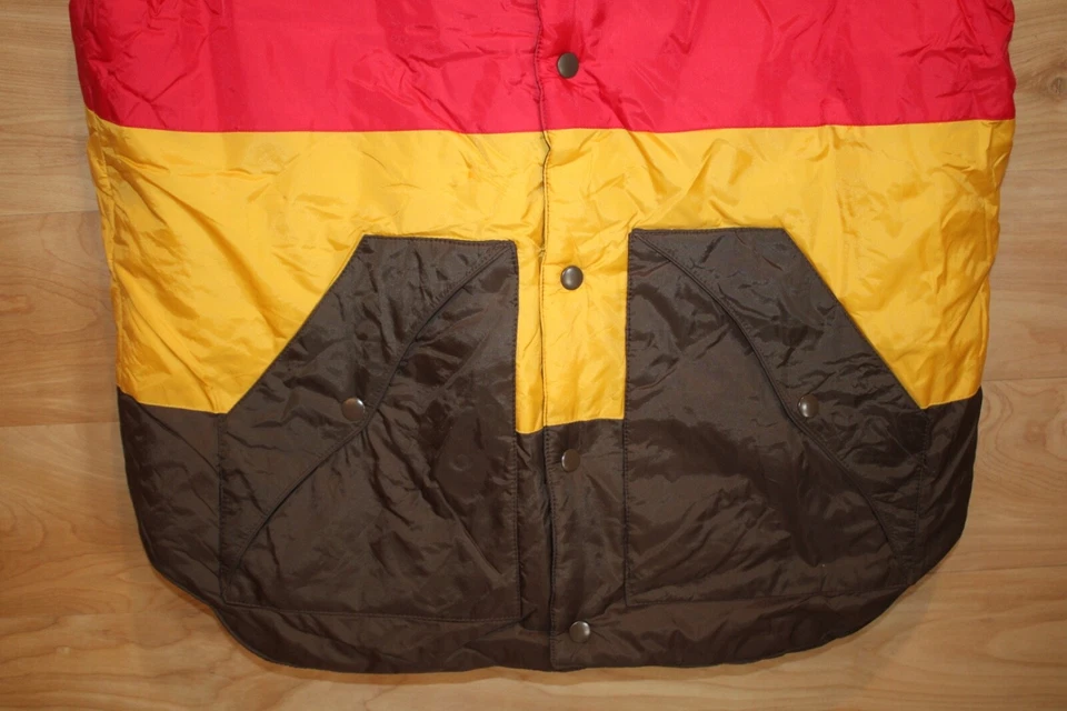 Rocawear Mens Red Brown Yellow Puffer Vest Size Large - Image 4 of 4