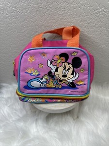Vintage Early 90s Minnie Mouse Soft Side Lunchbox 2 Compartment RARE!