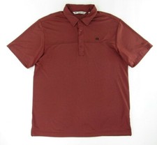 Travis Mathew Mens Golf Polo Shirt XL Red Embroidered Short Sleeve