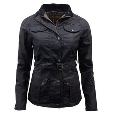 Ladies Game Morgan Antique Wax Jacket - Black 10 Outers-and-midlayers
