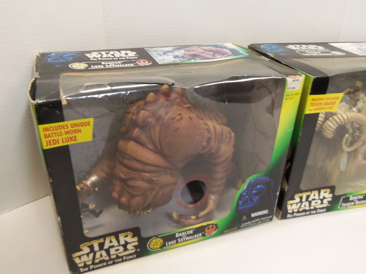 1998 Star Wars POTF Rancor W/ Jeti Luke Skywalker & Bantha W