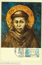 1982-Carte maximum 1°jour**Fresque.St.francois d'assise-Timbre-Yv.2198