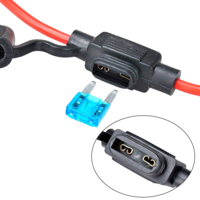 10pc 10 GA. ATM/ATC MINI BLADE IN-LINE FUSE HOLDER CAR BOAT COPPER + 30 amp Fuse