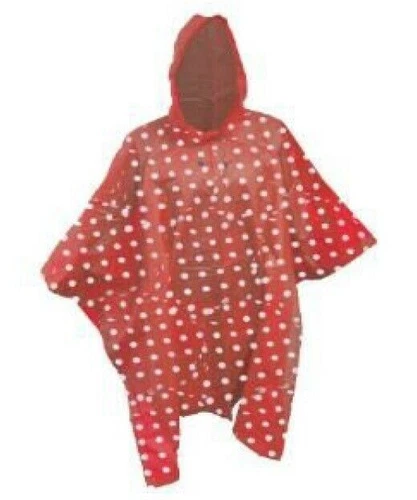 Fahrrad Freizeit Regenponcho Quality Red - rot mit weißen Punkten Filmer 46.858 