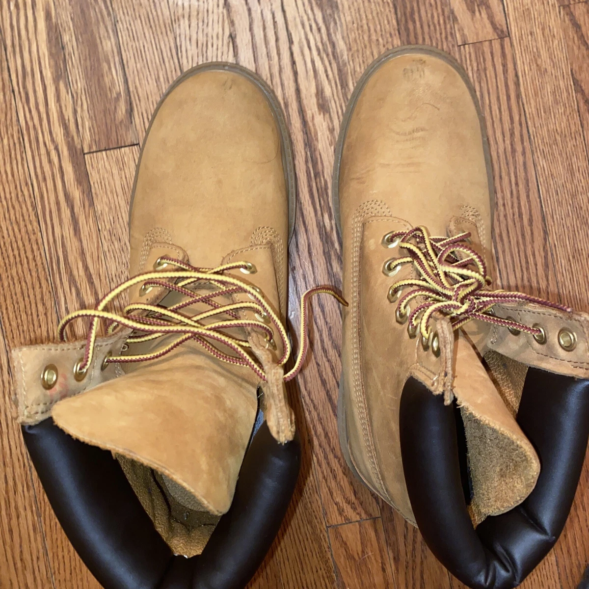 TIMBERLAND BOOTS Camel Size 8 MEN S GANGSTER Work Leather Tan Hip Hop Biggie
