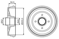 2X Bosch 0 986 477 206 Bremstrommel