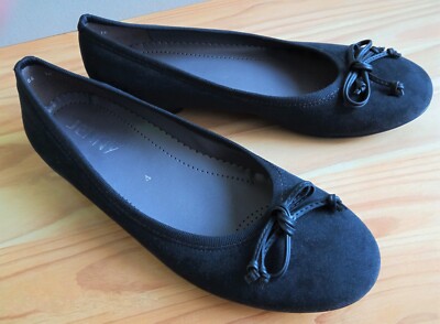 Ballerinas, Jenny, UK Gr. 4 (36,5 - 37), (Schuhlänge: ca. 24 cm.) schwarz, neu