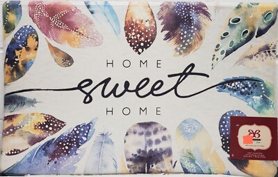 ANTI-FATIGUE NONSLIP PVC FLOOR MAT(18x29'')MULTICOLOR LEAVES,HOME SWEET HOME,Bibb