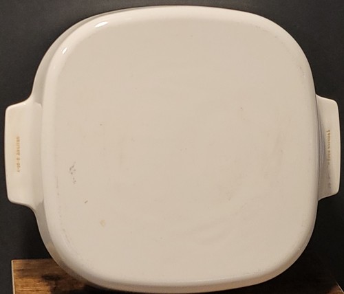 CORNING WARE A-5-B 5 LITER SANDSTONE " SYMPHONY" DISH W/ AMBER GLASS LID - Photo 8 sur 13