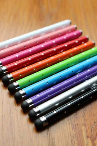 10x Bunt Stylus Touch Pen Strass Optik Tablet Handy Bedien Stift Glamour