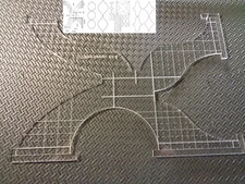 Quilting Template Ruler 3mm create Spinning Wheel Swags Low Shank Machines