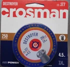Crosman  Destroyer 250 Count Pellets .177 Cal 4.5mm - 7.4grain
