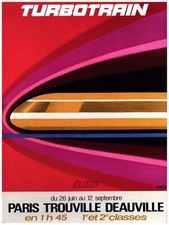 4040.Turbitrain"Paris Trouville Deauville"Poster.French Room interior design art