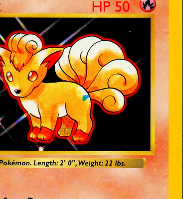 ロコン Vulpix　ポケモンカード　英語版　初版　シャドーレス　1999年表示 1999 Pokemon VULPIX Base Set 1ST EDITION Misprint BLUE DOT ERROR