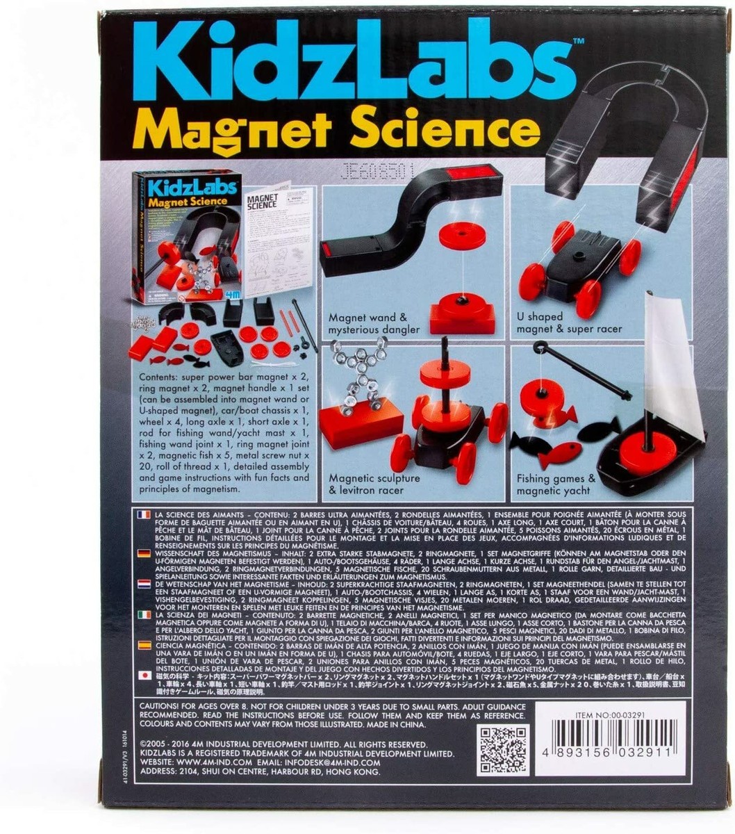 4M Kidz Labs Magnet Science Kit Ages 8+ Magnet Games Experiments