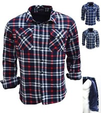 Winter Thermo Hemd Holzfäller Fleece Jacke Herbst Gefüttert Kariert Weich Warm