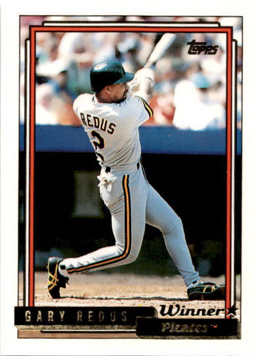 1992 Topps Gold Winners #453 Gary Redus   Pittsburgh Pirates