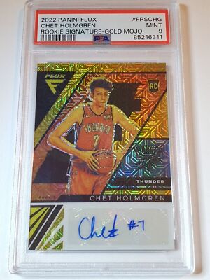 2022 Flux Chet Holmgren RC AUTO GOLD MOJO /10 Rookie Signature
