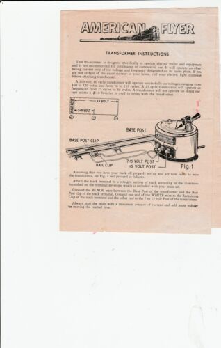 Trasformatore istruzioni volantino americano originale - Foto 1 di 1