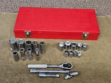 Urrea Ratchet Socket Set 3/8" Drive Sae 7/8 13/16 3/4 11/16 5/8 9/16 1/2 7/16"