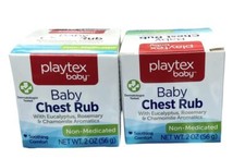 Playtex Chest Rub Eucalyptus Rosemary  Chamomile Aromatics for Baby 2 PK