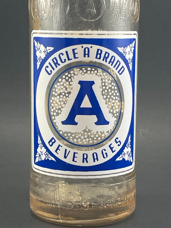 CIRCLE A BEVERAGES 12oz Soda Pop ACL Bottle BURLINGTON KEOKUK IOWA IA
