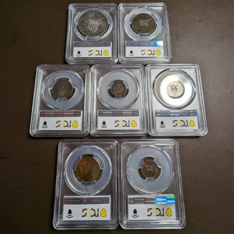 1903 US PHILIPPINES PCGS 7-COIN PROOF SET, HALF CENTAVO to PESO - Image 3 of 4