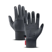 Cycling Driving Walking Touch Gloves Work with Phone - Gray Size L