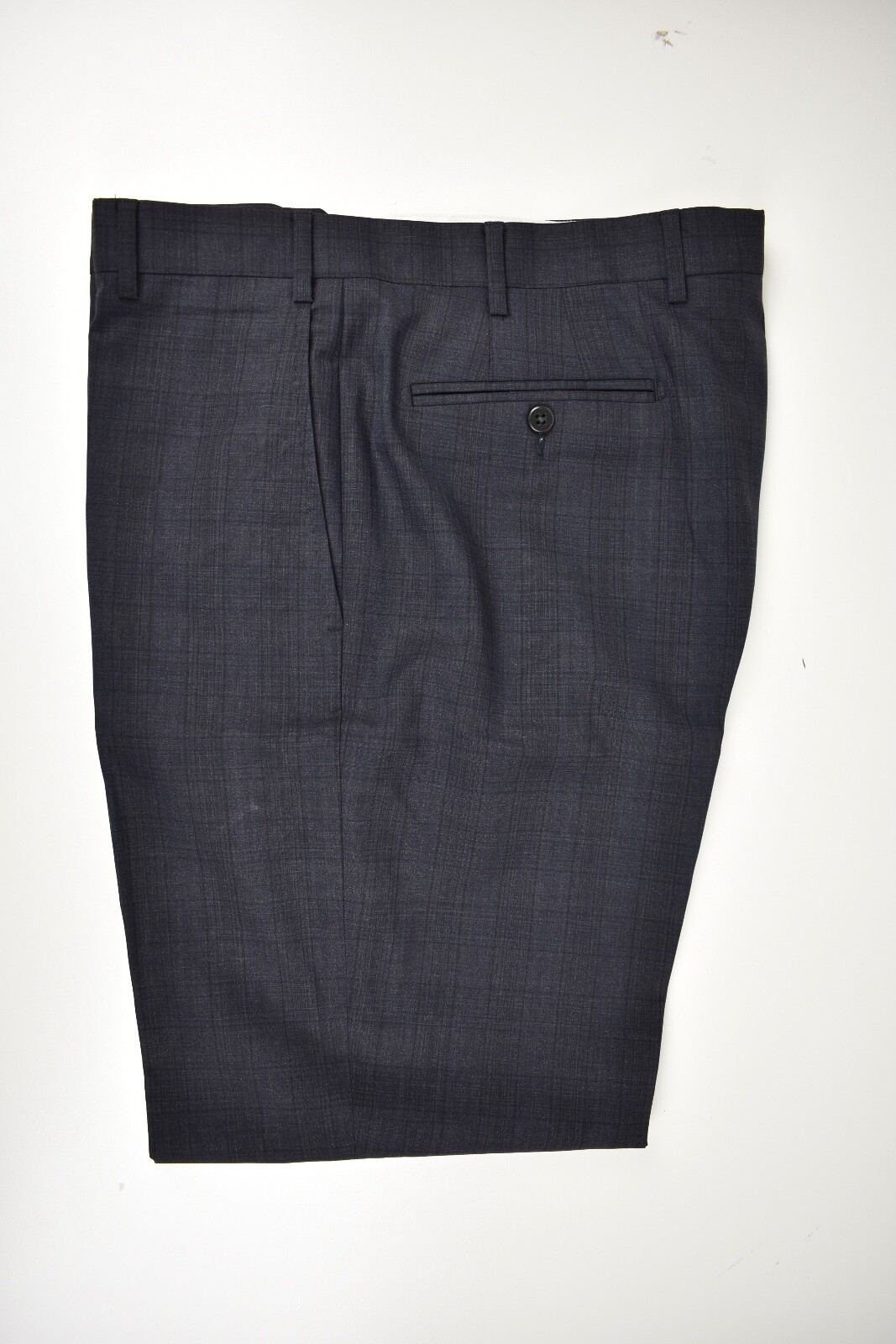 Zanella Devon Dark Gray Checked 100% Wool Flat Fr… - image 2