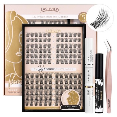 DIY Lash Extensions Kit 144 Lashes 0mm Cluster - LashVIEW