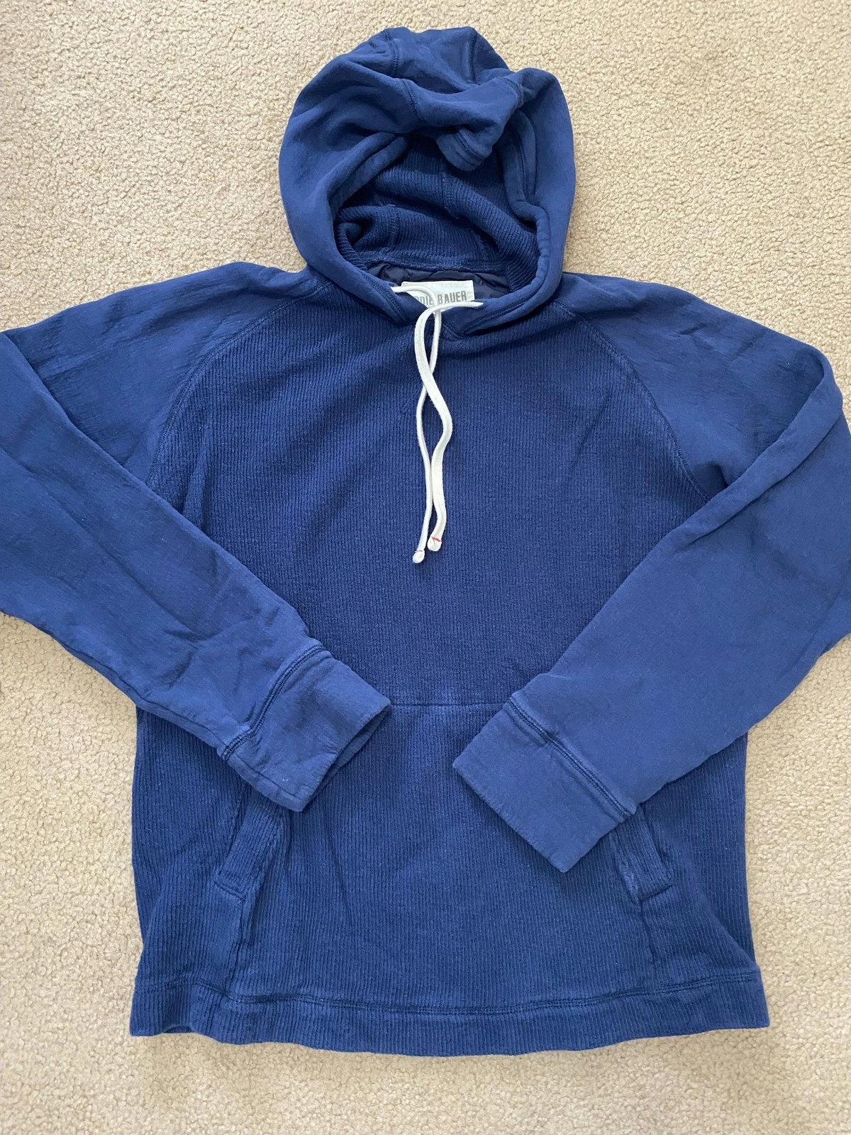 Eddie Bauer Hoodie Mens Large Blue Waffle Knit Thermal Pullover Sweatshirt
Opens in a new window or